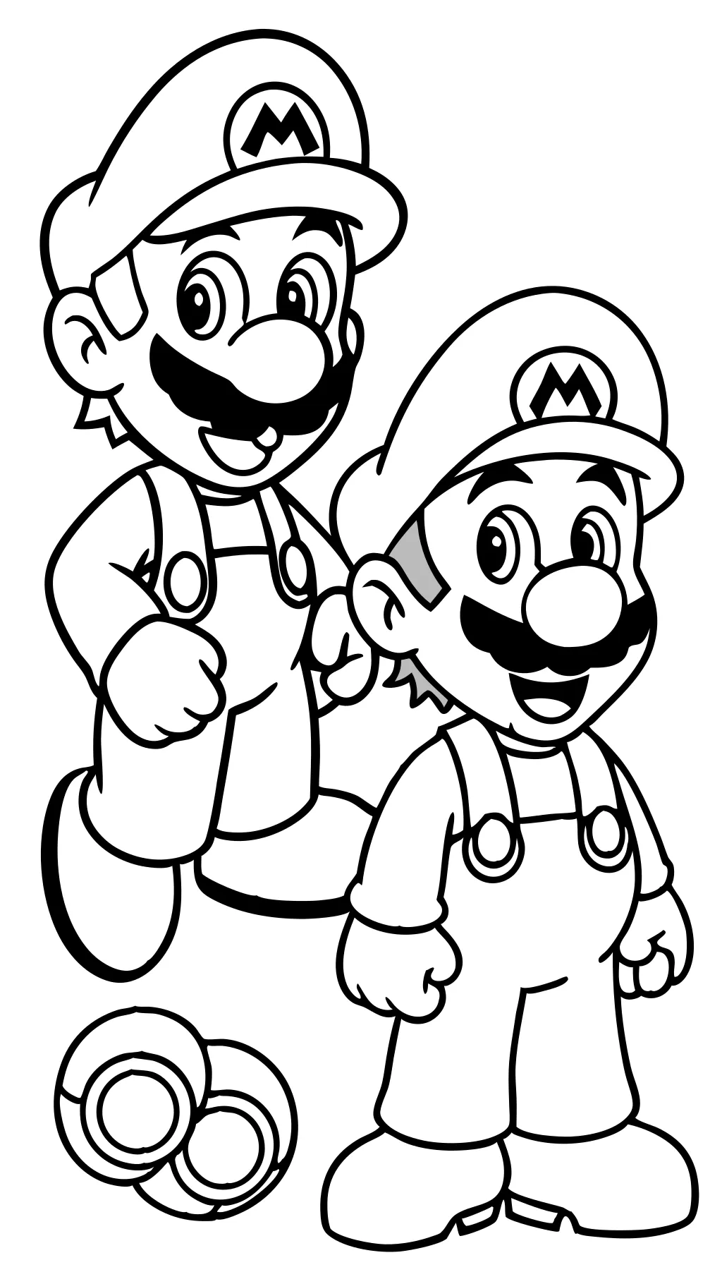 mario bros coloring page